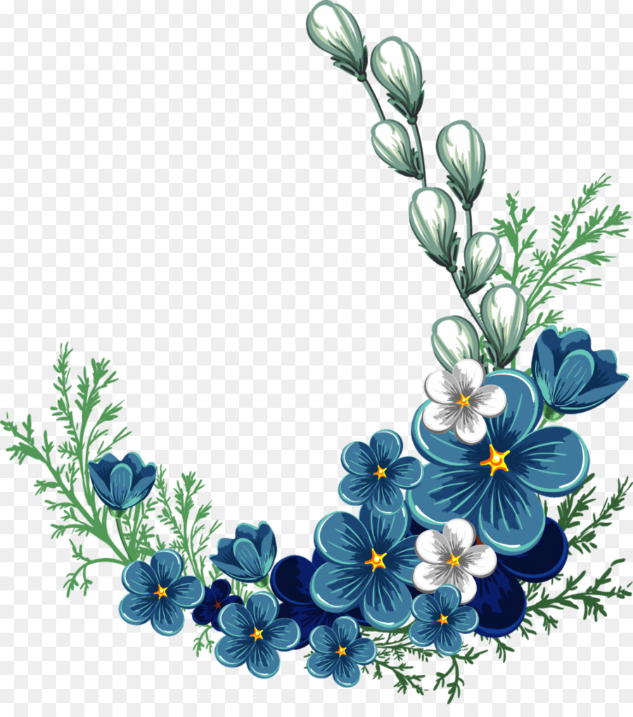 Flor Azul Png