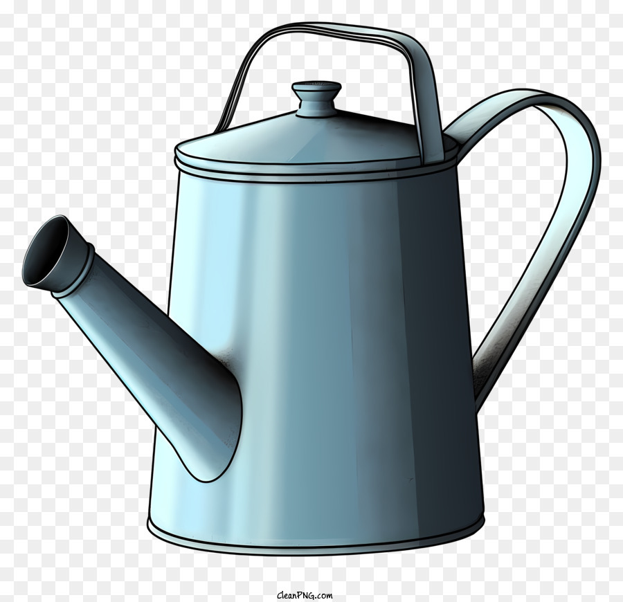 Chaleira De Chá Azul Tapa De Metal Teakettle Bico Grande png