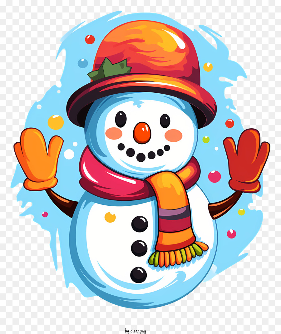 Boneco De Neve Len O Colorido Chap U Png Transparente Gr Tis