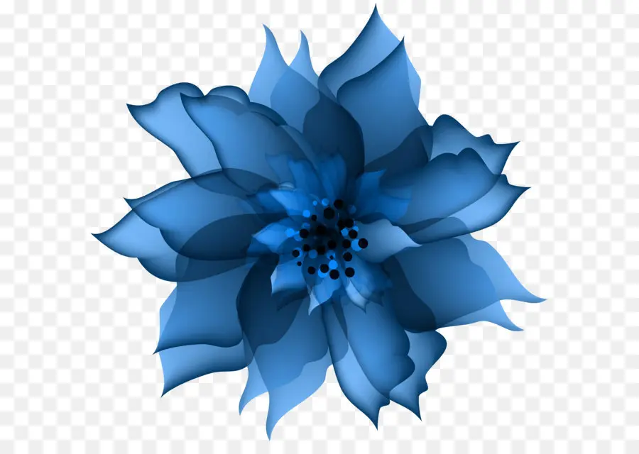 Flor，Azul PNG