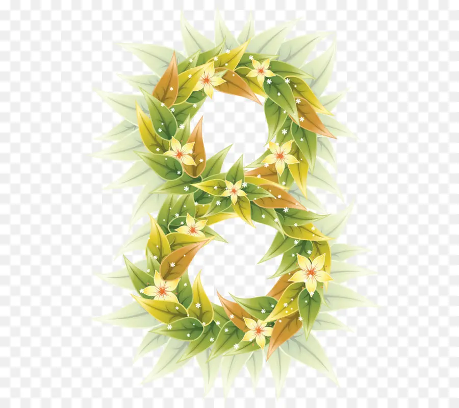 Floral Número 8，Natureza PNG