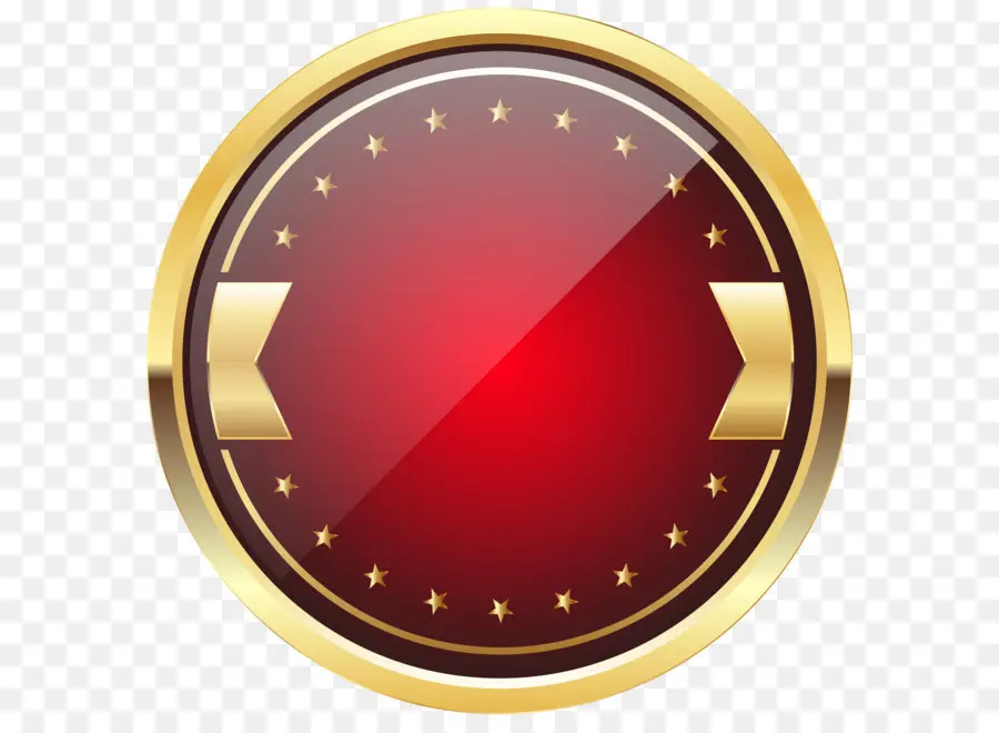 Distintivo Vermelho，Ouro PNG