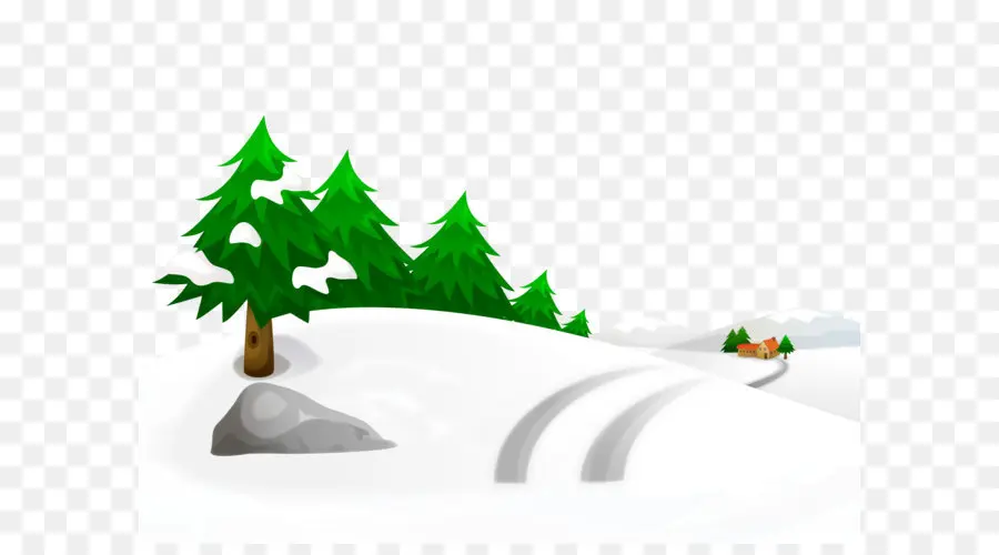 árvore，Neve PNG