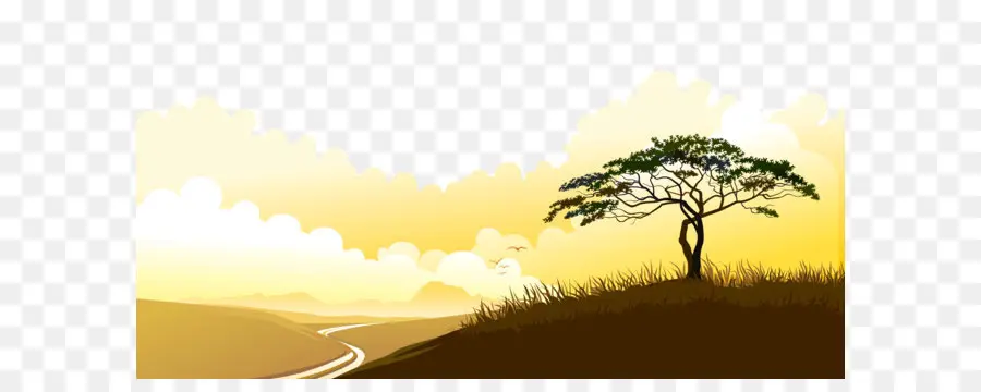 Savana，Ambiente De Trabalho Papel De Parede PNG