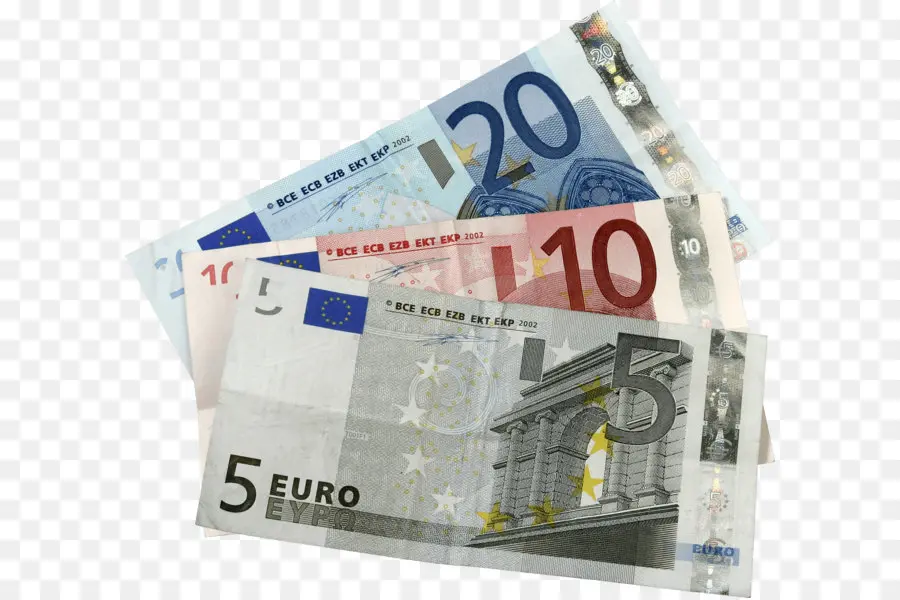 Notas De Euro，Moeda PNG