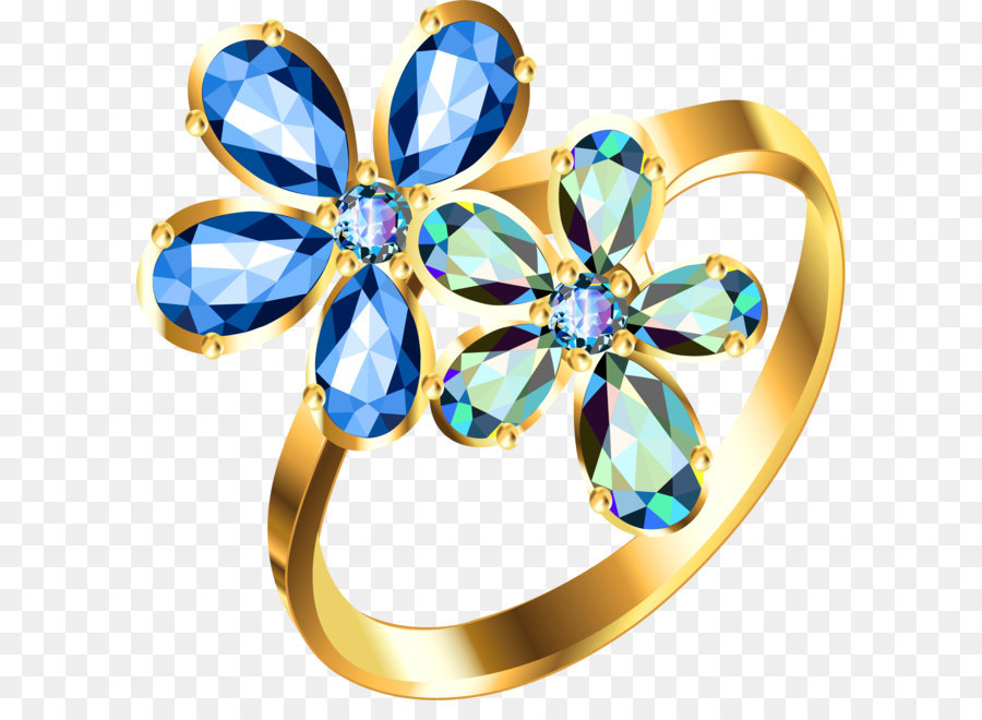 Anel De Flor，Azul PNG