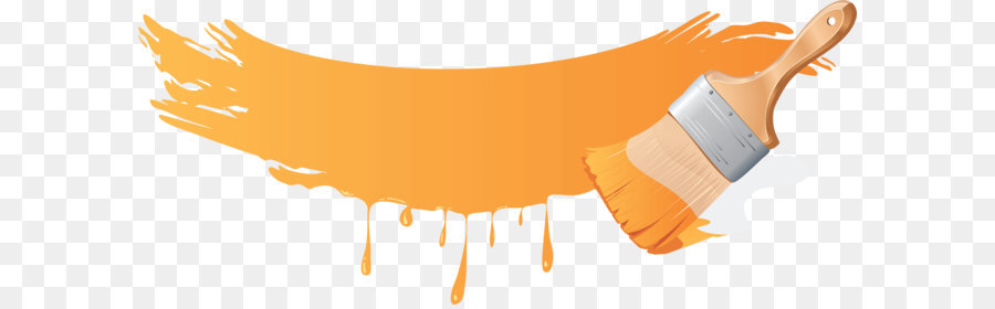 Pincel Laranja，Pintura PNG