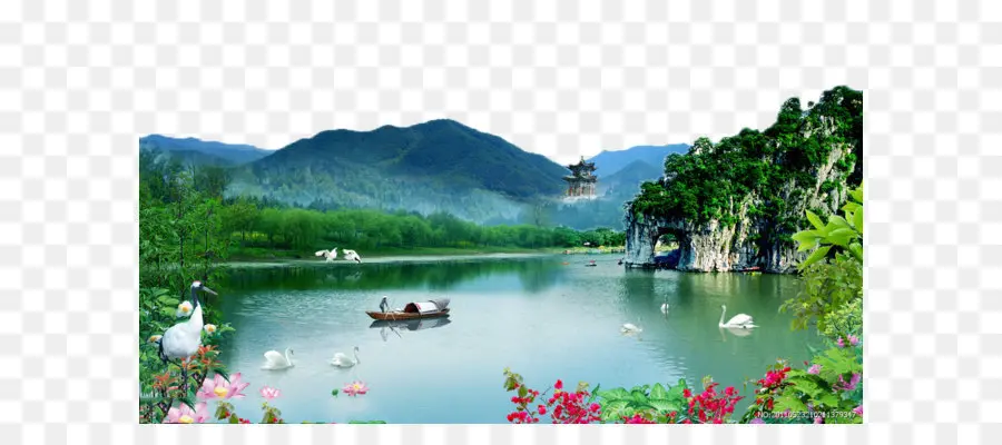 Yangshuo Condado，Elefante Tronco Hill PNG
