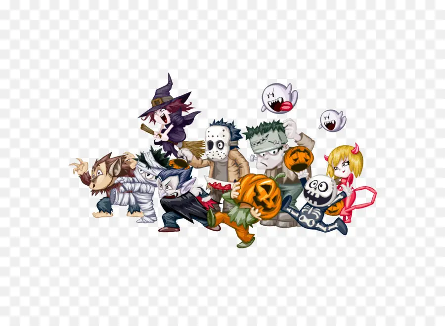 Personagens De Halloween，Trajes PNG