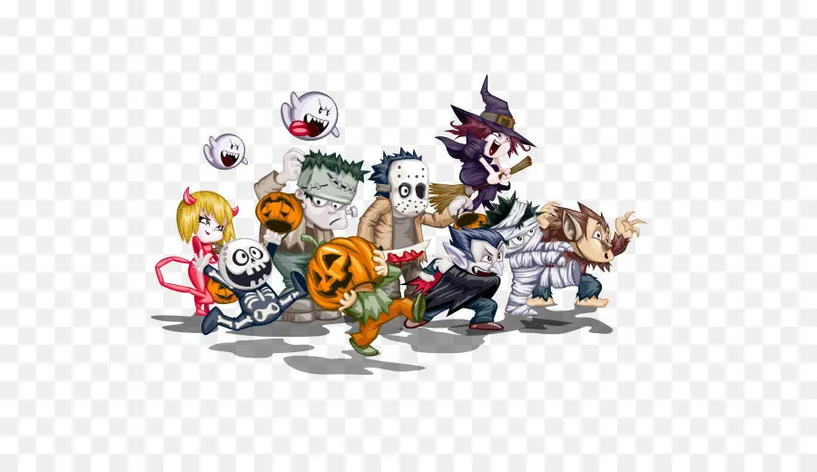 Personagens De Halloween，Trajes PNG