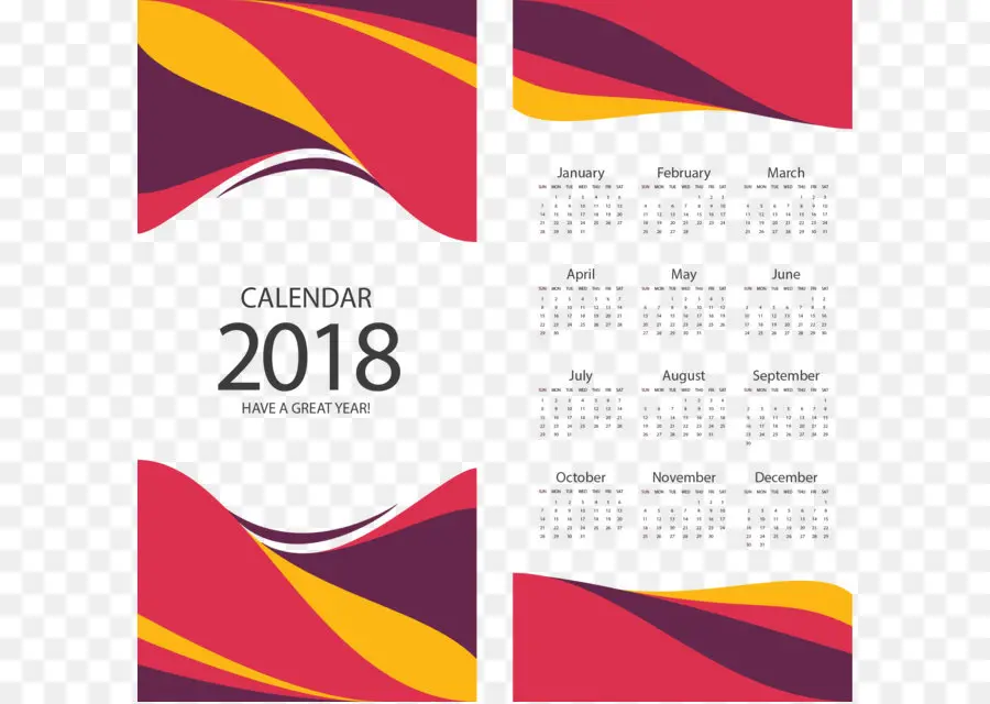 Calendário 2018，Ano PNG