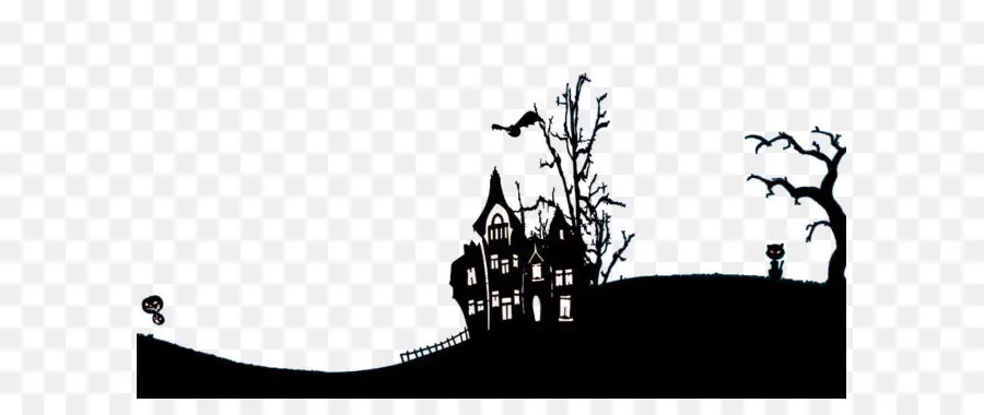 Assombrado Casa，Halloween Castelo PNG