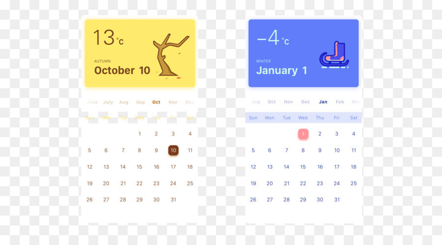 Calendários Mensais，Outubro PNG