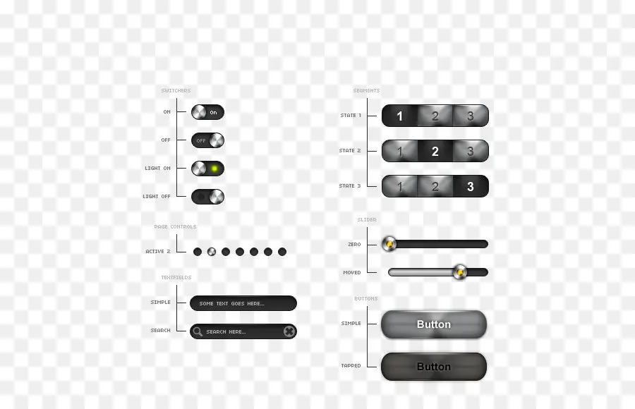 Elementos Da Interface Do Usuário，Botões PNG