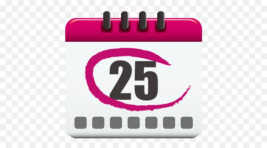 Calendário，25 PNG