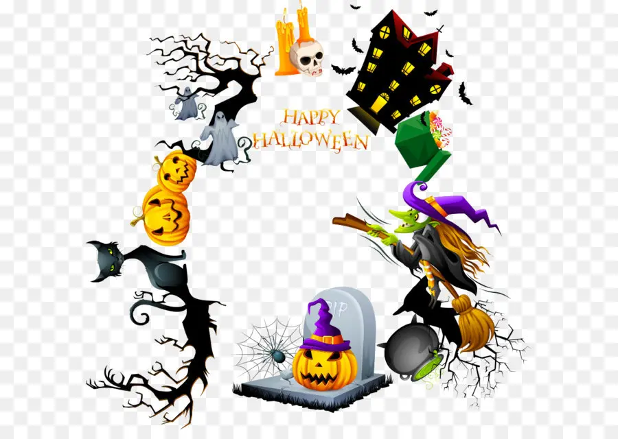 Decorações De Halloween，Abóboras PNG