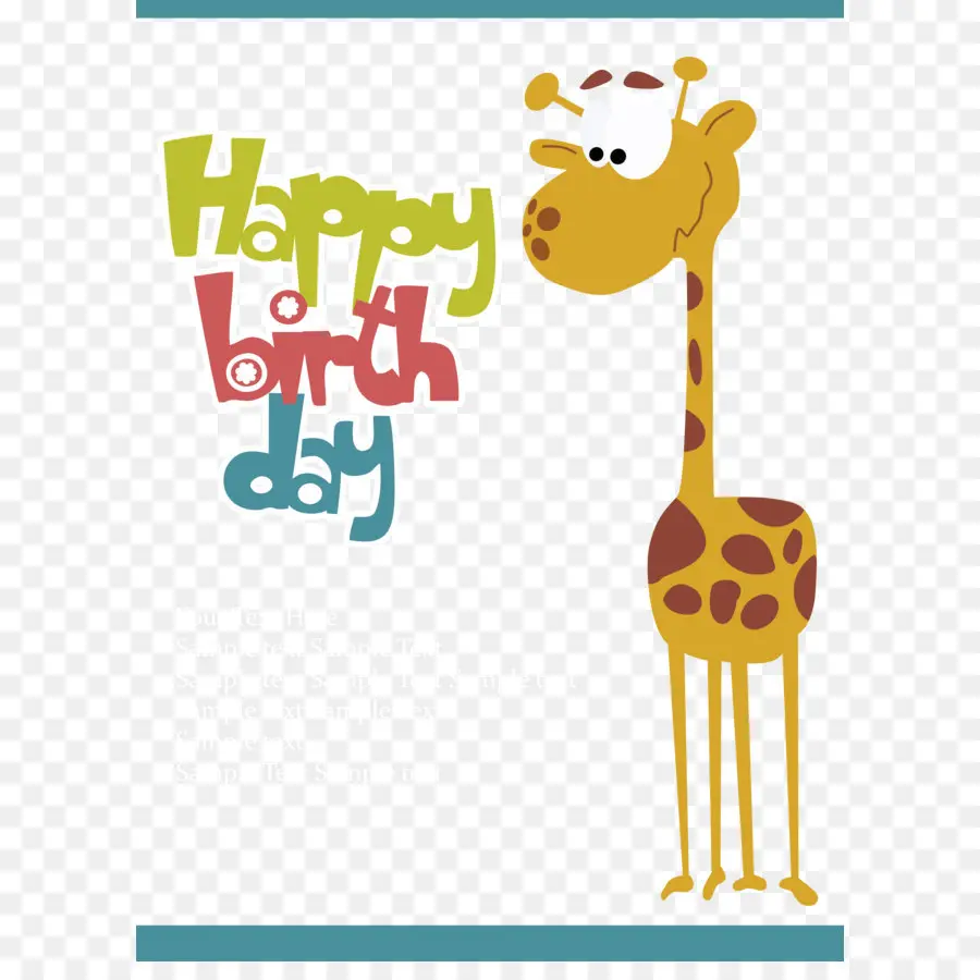 Feliz Aniversário Girafa，Aniversário PNG