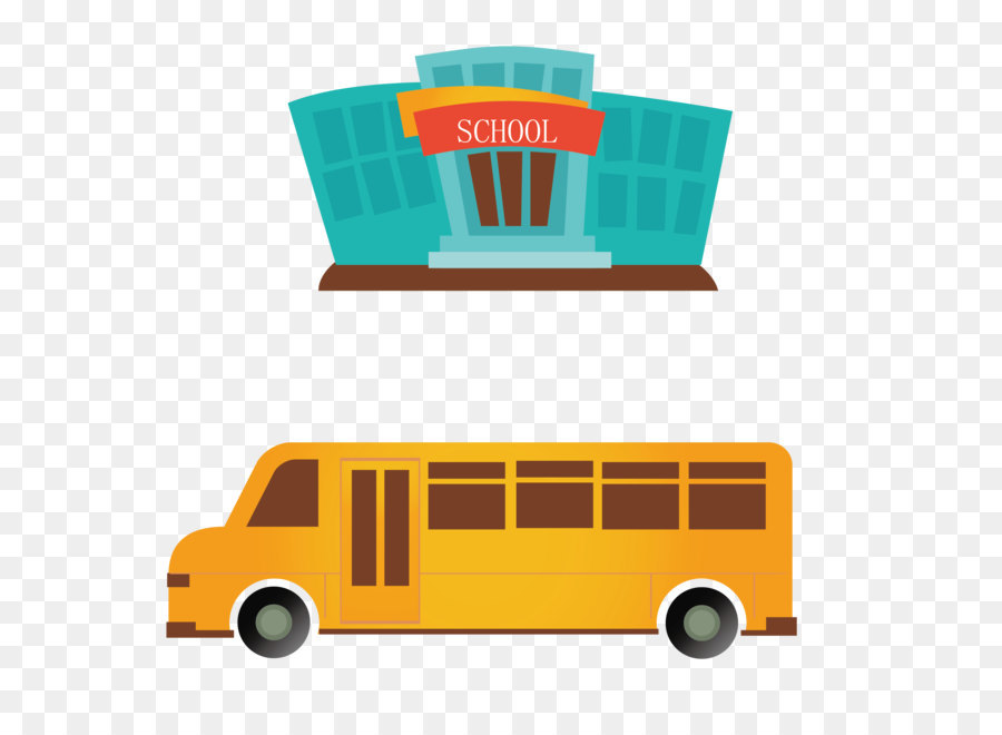 ônibus，A Escola De ônibus PNG