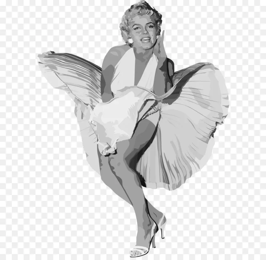 Marilyn Monroe，Branco Vestido De Marilyn Monroe PNG