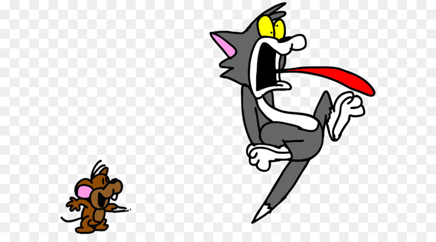 Gato E Rato De Desenho Animado，Assustado PNG