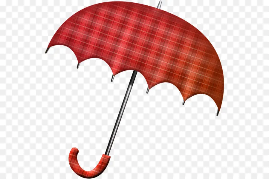 Guarda Chuva Vermelho，Padrão Xadrez PNG