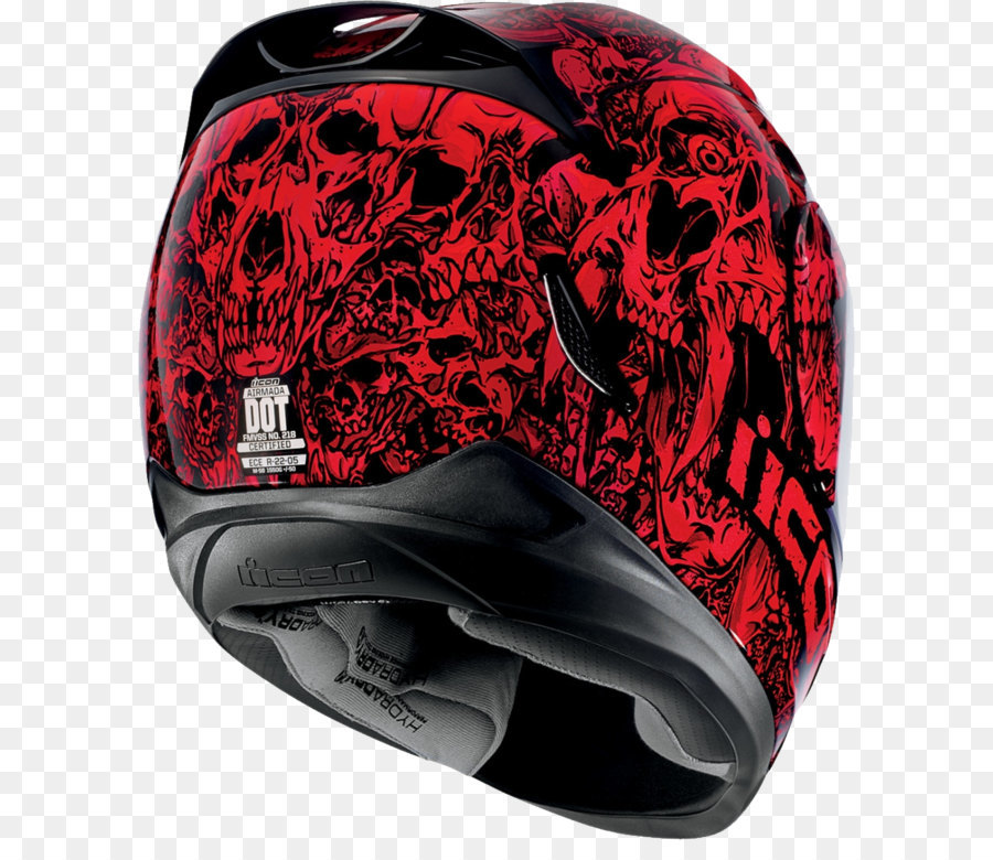 Capacete Caveira Vermelha，Motocicleta PNG