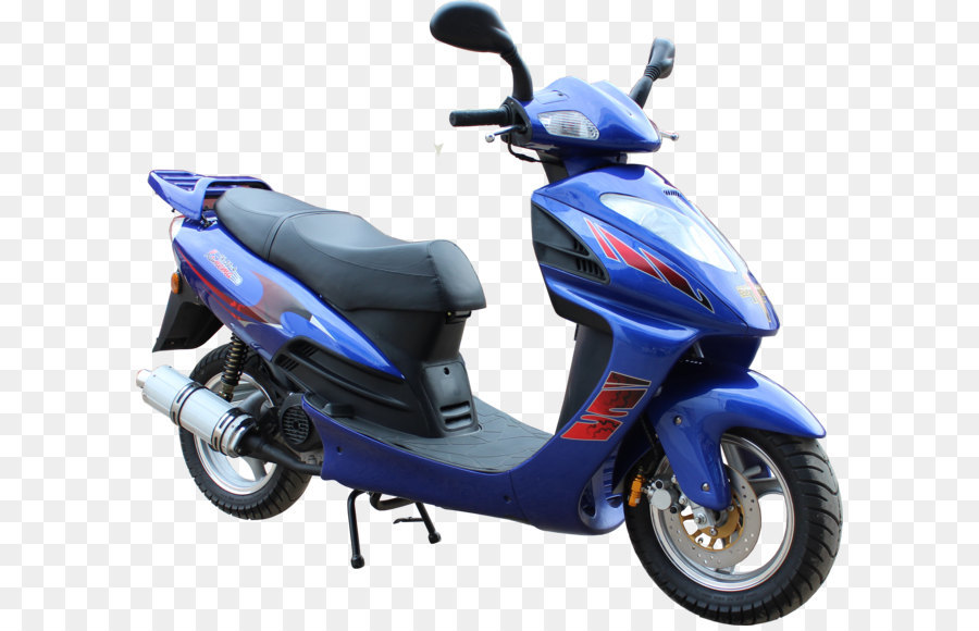 Patinete Azul，Moto PNG