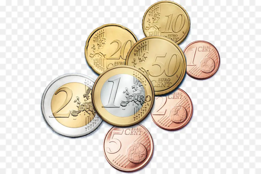 Euro，Euro Moedas PNG