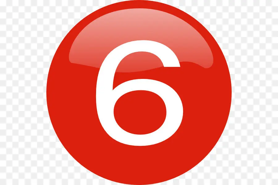 Número 6，Dígito PNG