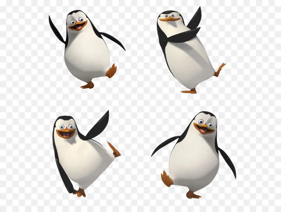 Pinguins，Desenho Animado PNG