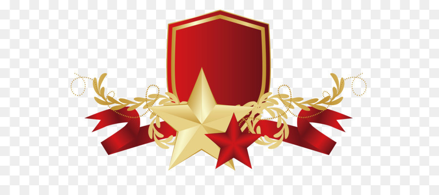 Escudo Vermelho Com Estrelas，Distintivo PNG