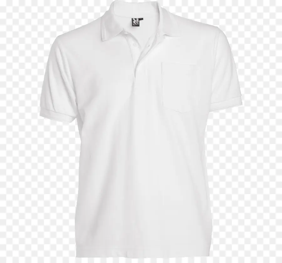 Camisa Pólo Branca，Colarinho PNG