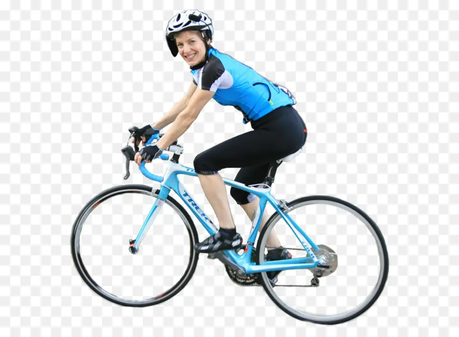 Ciclista Em Bicicleta Azul，Andar De Bicicleta PNG