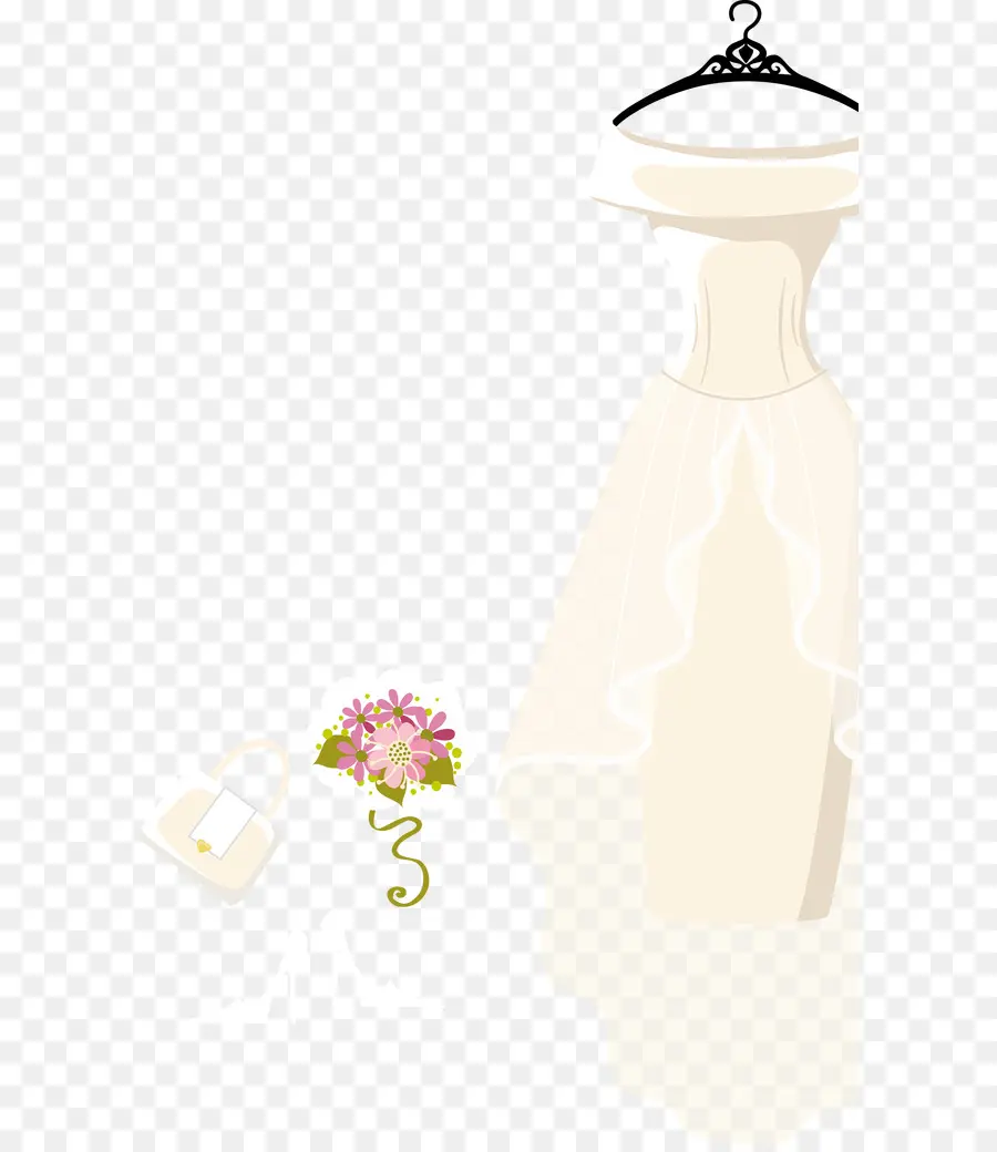Branco，Vestido De Noiva PNG