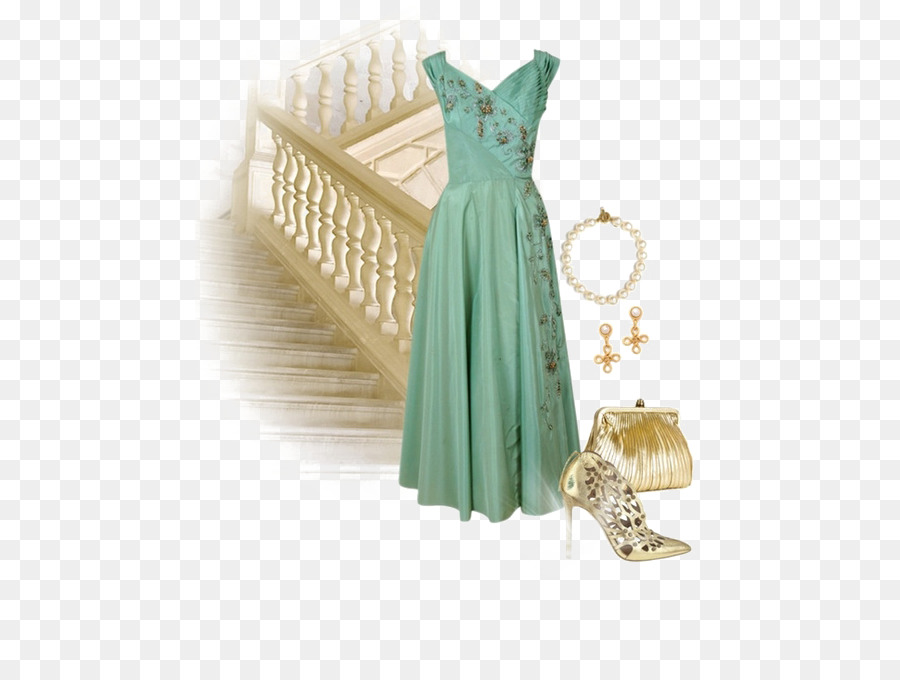 Vestido Verde，Elegante PNG