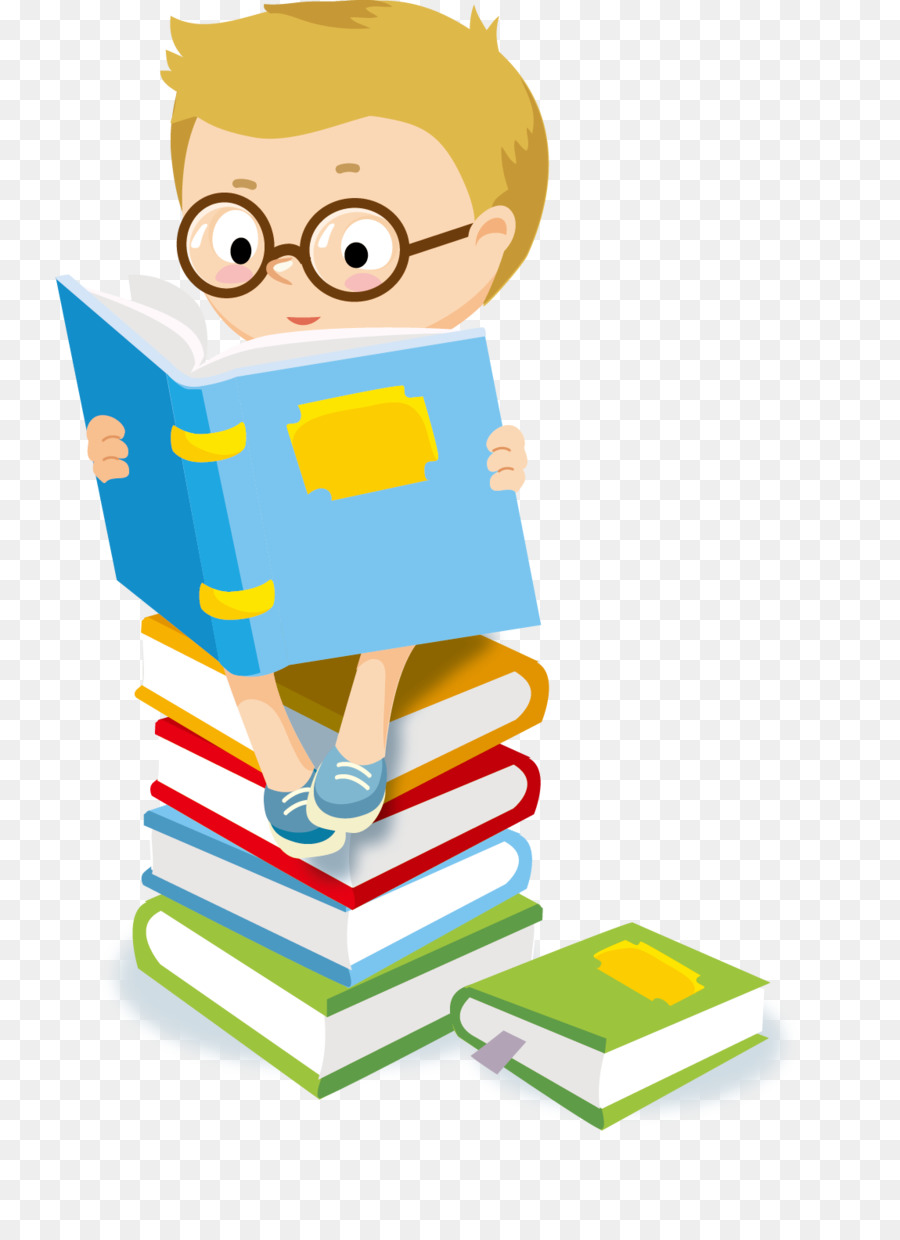 criança lendo um livro clipart