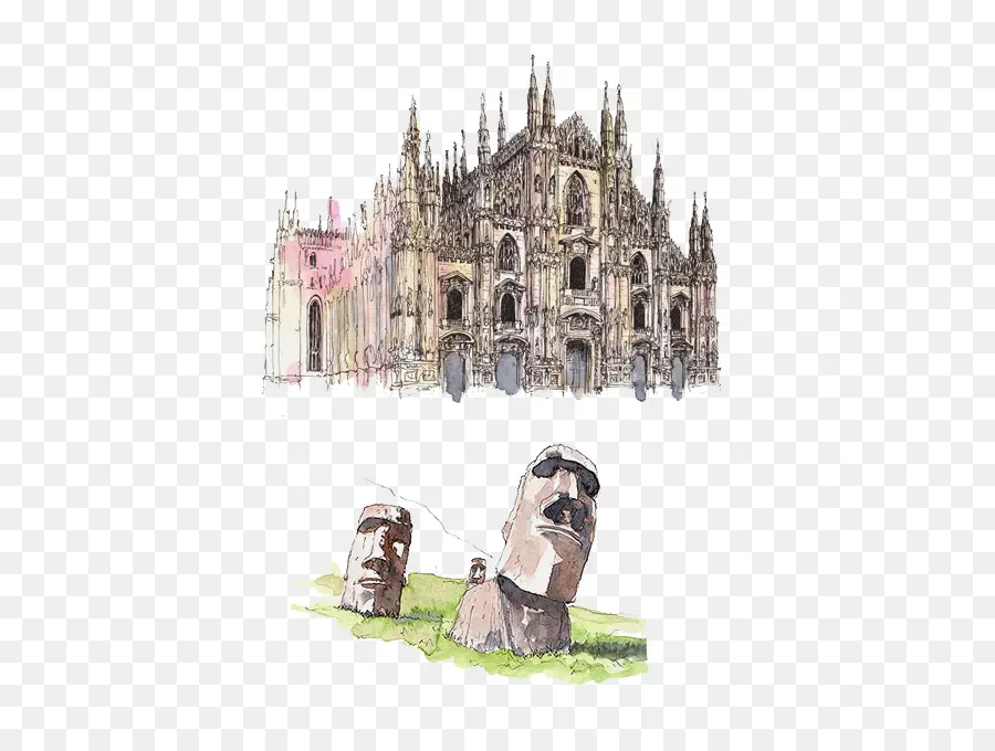 A Catedral De Milão，A Catedral De Florença PNG