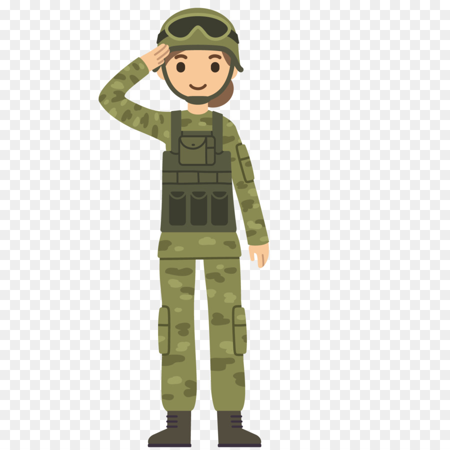 Soldado, Saudação, Cartoon png transparente grátis
