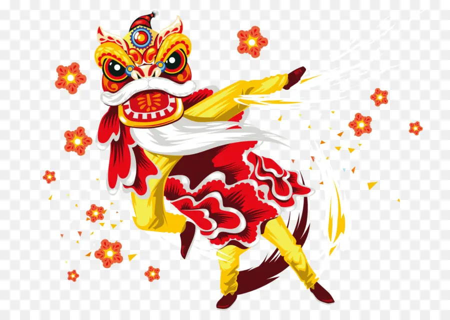 Dança Do Leão，Ano Novo Chinês PNG