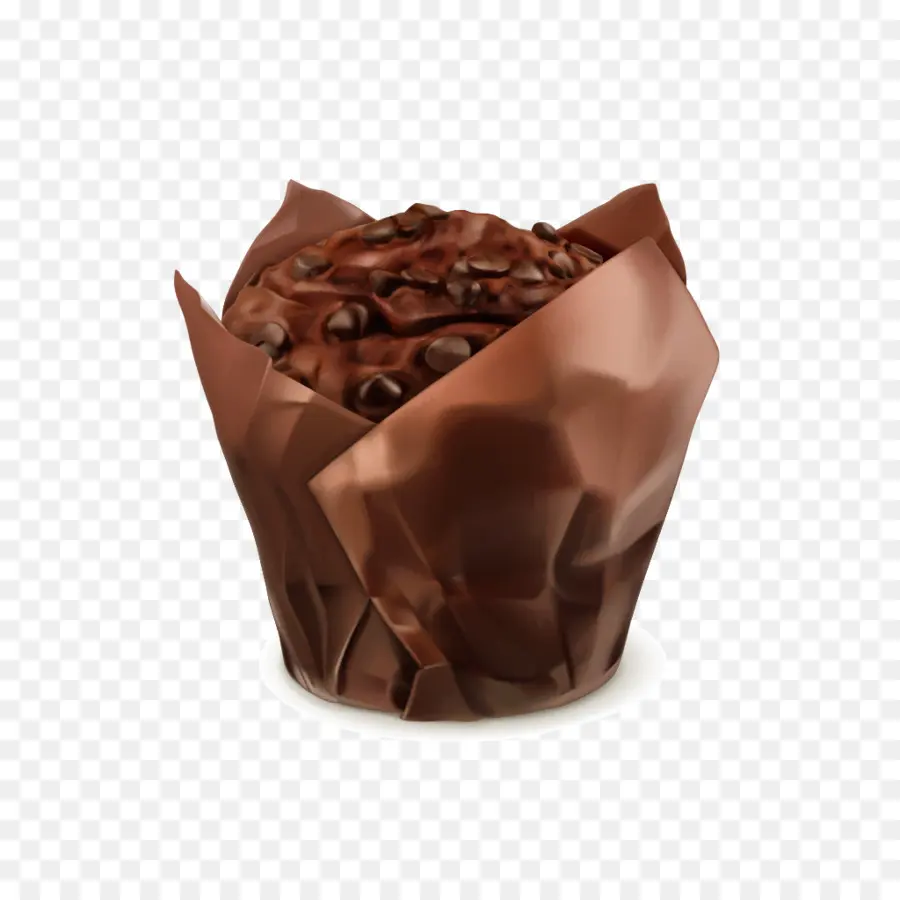 Muffin De Chocolate，Sobremesa PNG