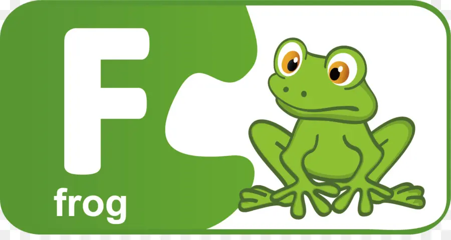 Sapo Verde，Letra F PNG