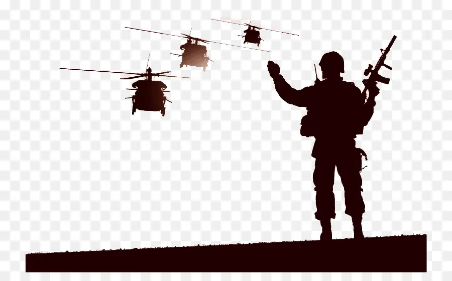 Helicóptero，Soldado PNG