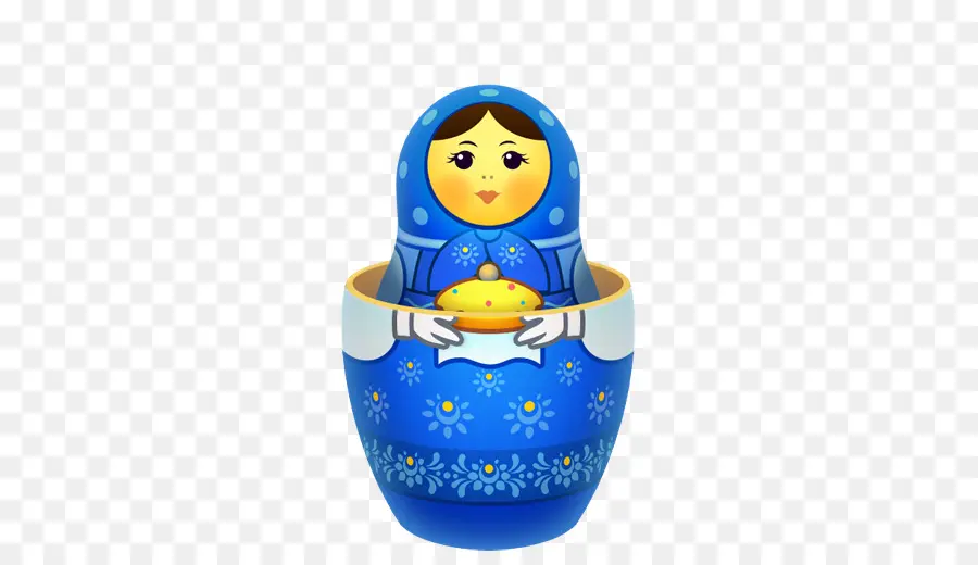 Boneca Matryoshka Azul，Russo PNG