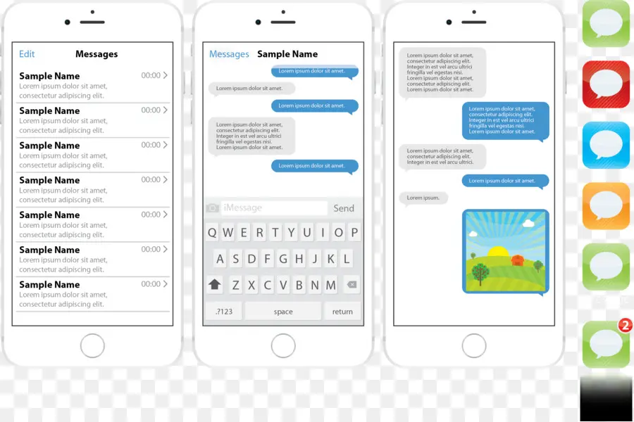 Smartphone，Mensagens PNG