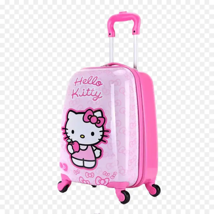 Hello Kitty Bagagem Rosa，Mala PNG