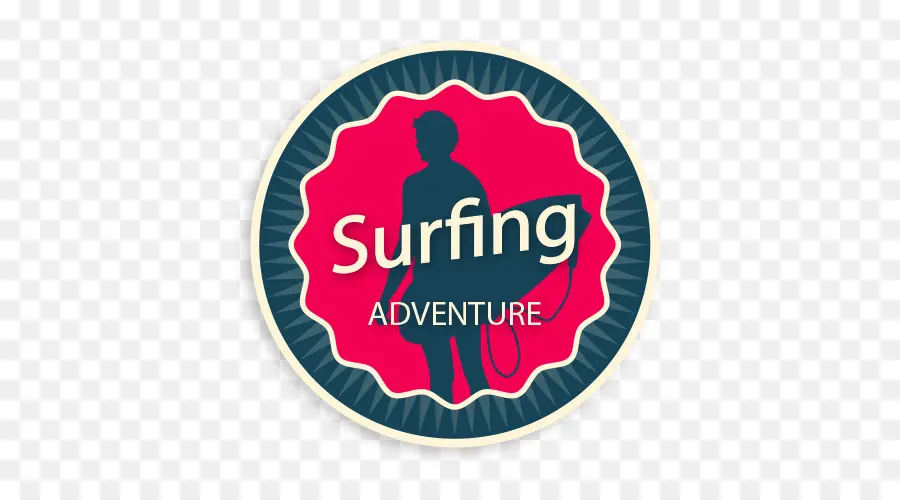 Aventura De Surf，Distintivo PNG