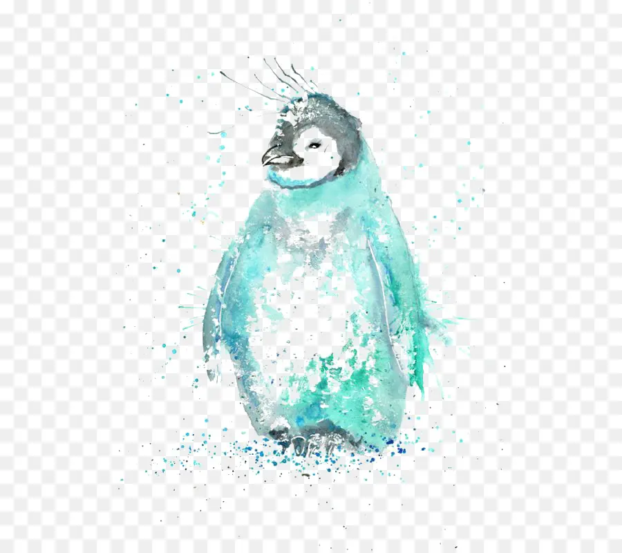 Penguin，Pintura Em Aquarela PNG
