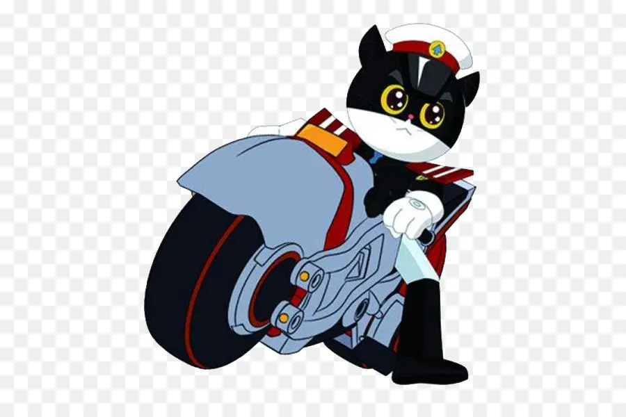 Gato Na Motocicleta，Desenho Animado PNG