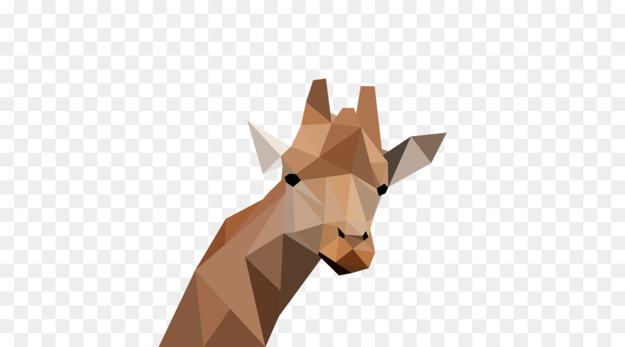 Girafa，Low Poly PNG