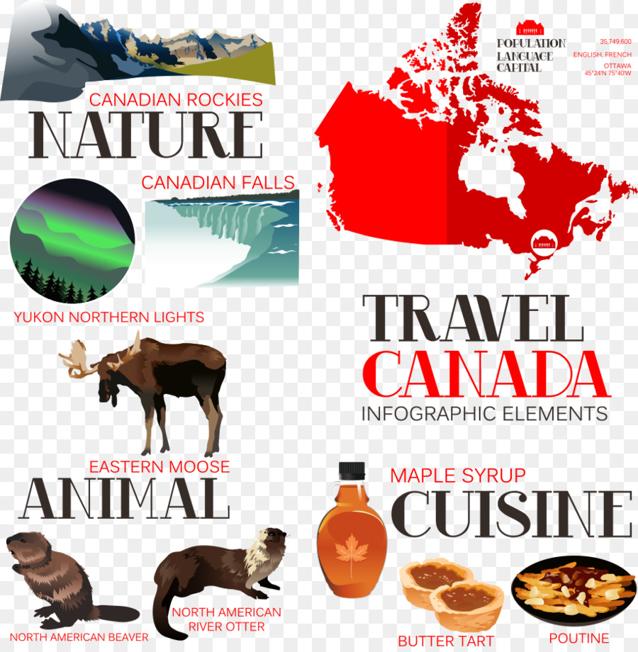 Infográfico Do Canadá，Natureza PNG